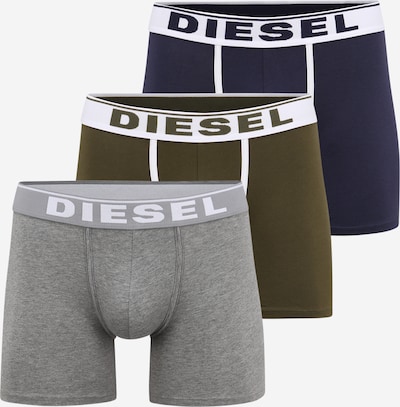 DIESEL Boxershorts 'UMBX-SEBASTIAN' in navy / graumeliert / oliv / weiß, Produktansicht