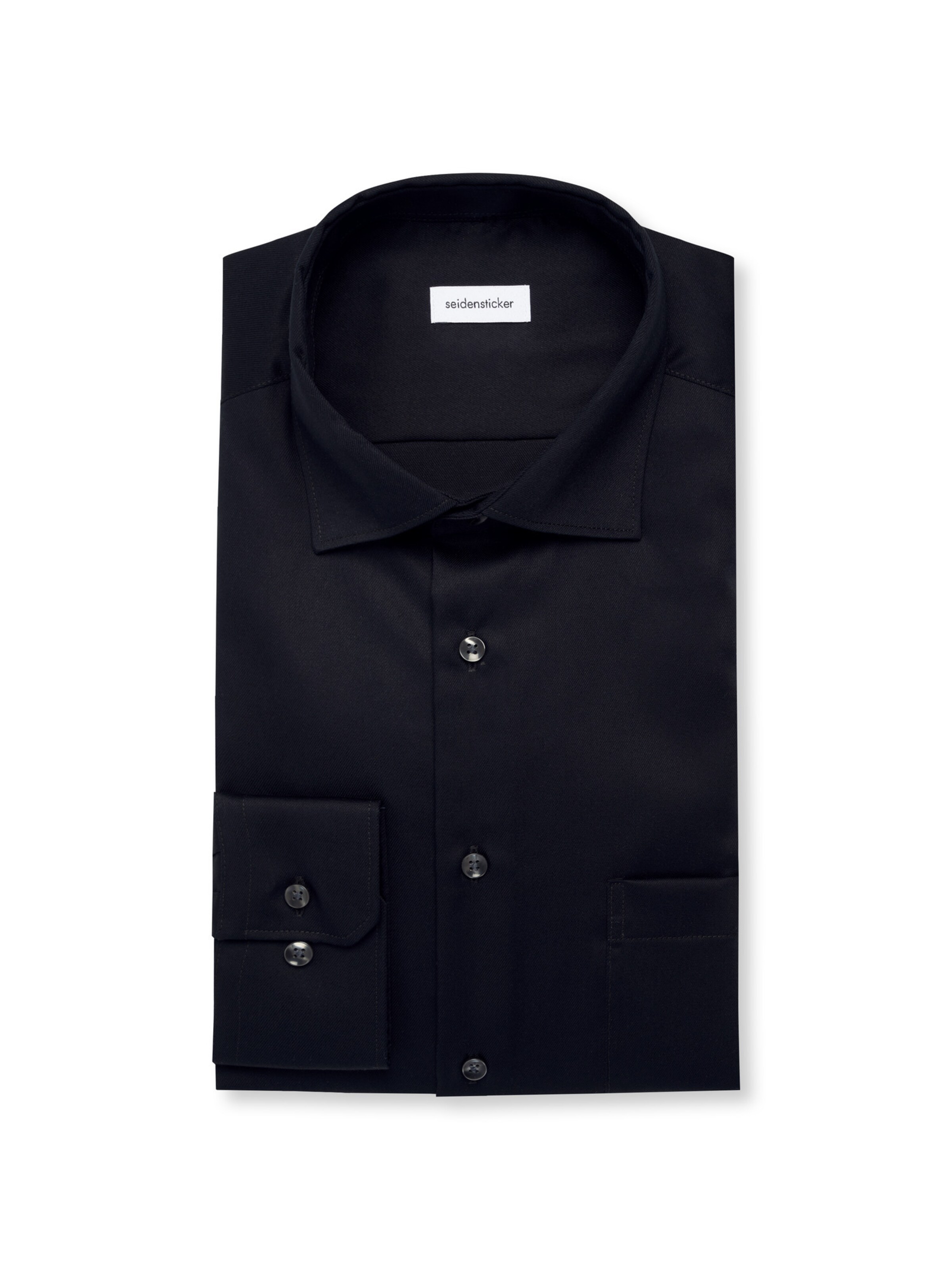 SEIDENSTICKER Comfort fit Business shirt 'Schwarze Rose' in Black