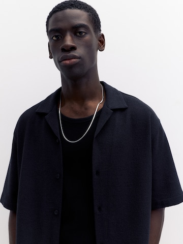 Pull&Bear Comfort fit Button Up Shirt in Black