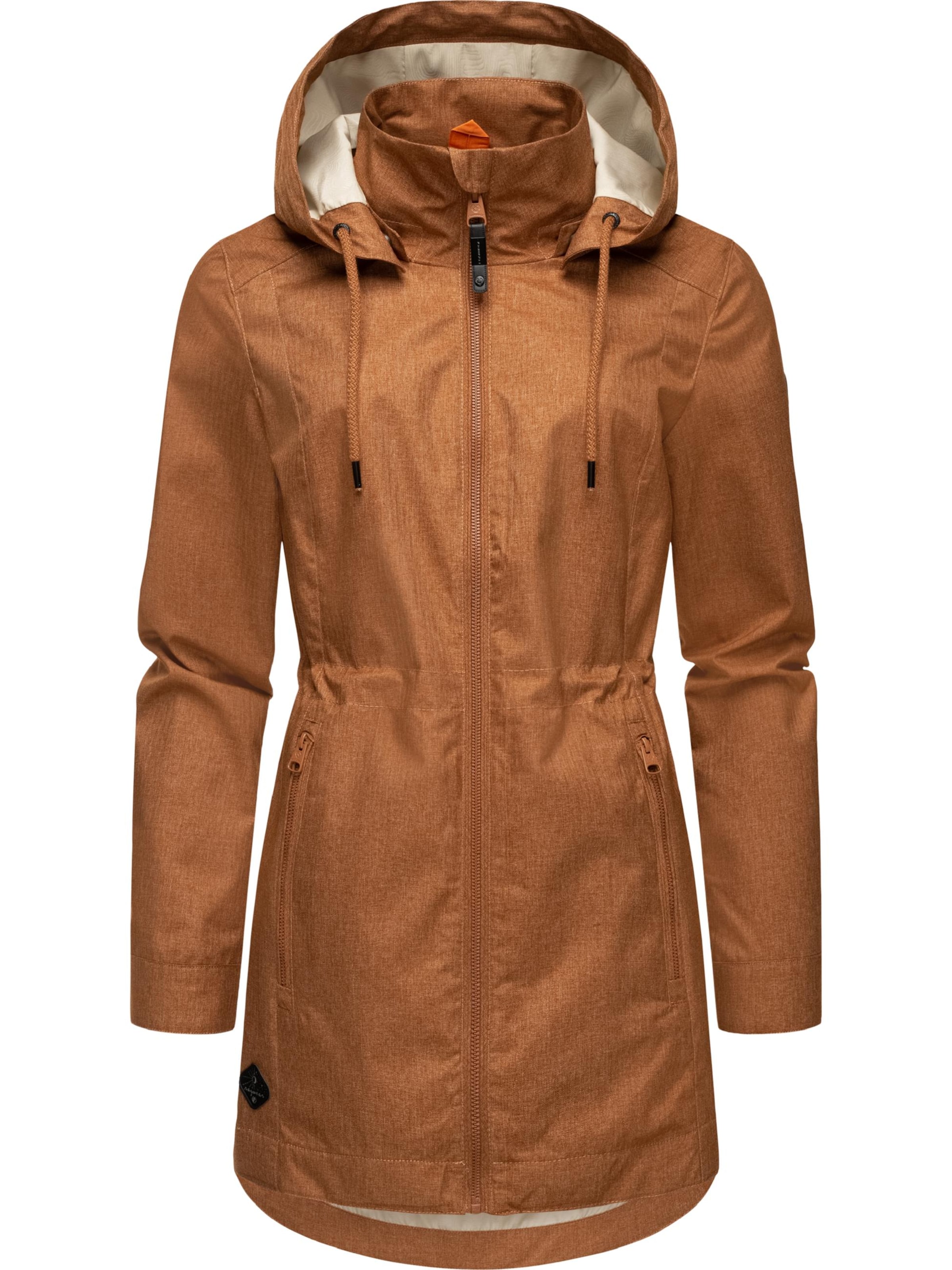 Ragwear Funktsionaalne mantel 'Dakkota II', värv pruun: eest vaates