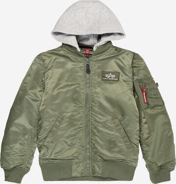 Veste mi-saison ALPHA INDUSTRIES en vert : devant