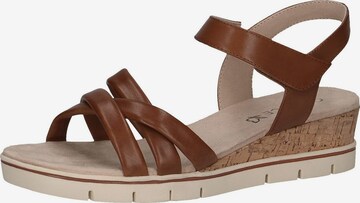 CAPRICE Sandalen met riem in Bruin: voorkant