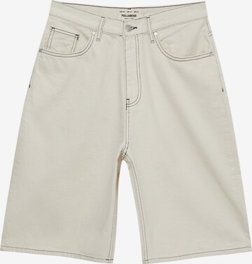 Pull&Bear Wide Leg Shorts in Beige: predná strana