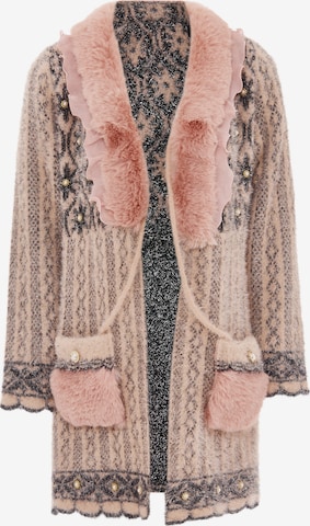 faina Neuletakki värissä vaaleanpunainen: etupuoli