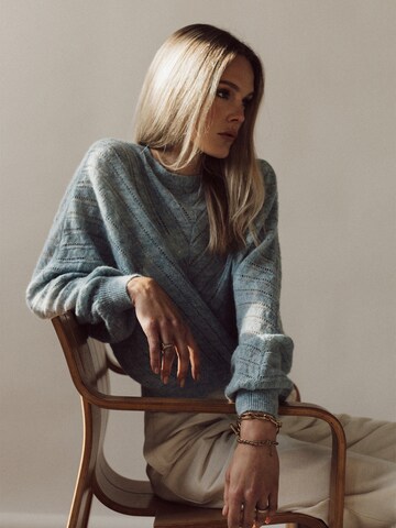 Honnête Atelier Gebreid vest 'Sky' in Blauw