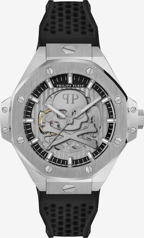 Philipp Plein Uhr 'Skeleton Royal' in Silber: Vorderseite