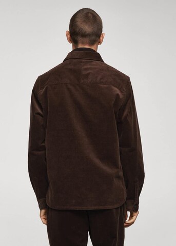 MANGO MAN Regular fit Button Up Shirt 'Baku' in Brown