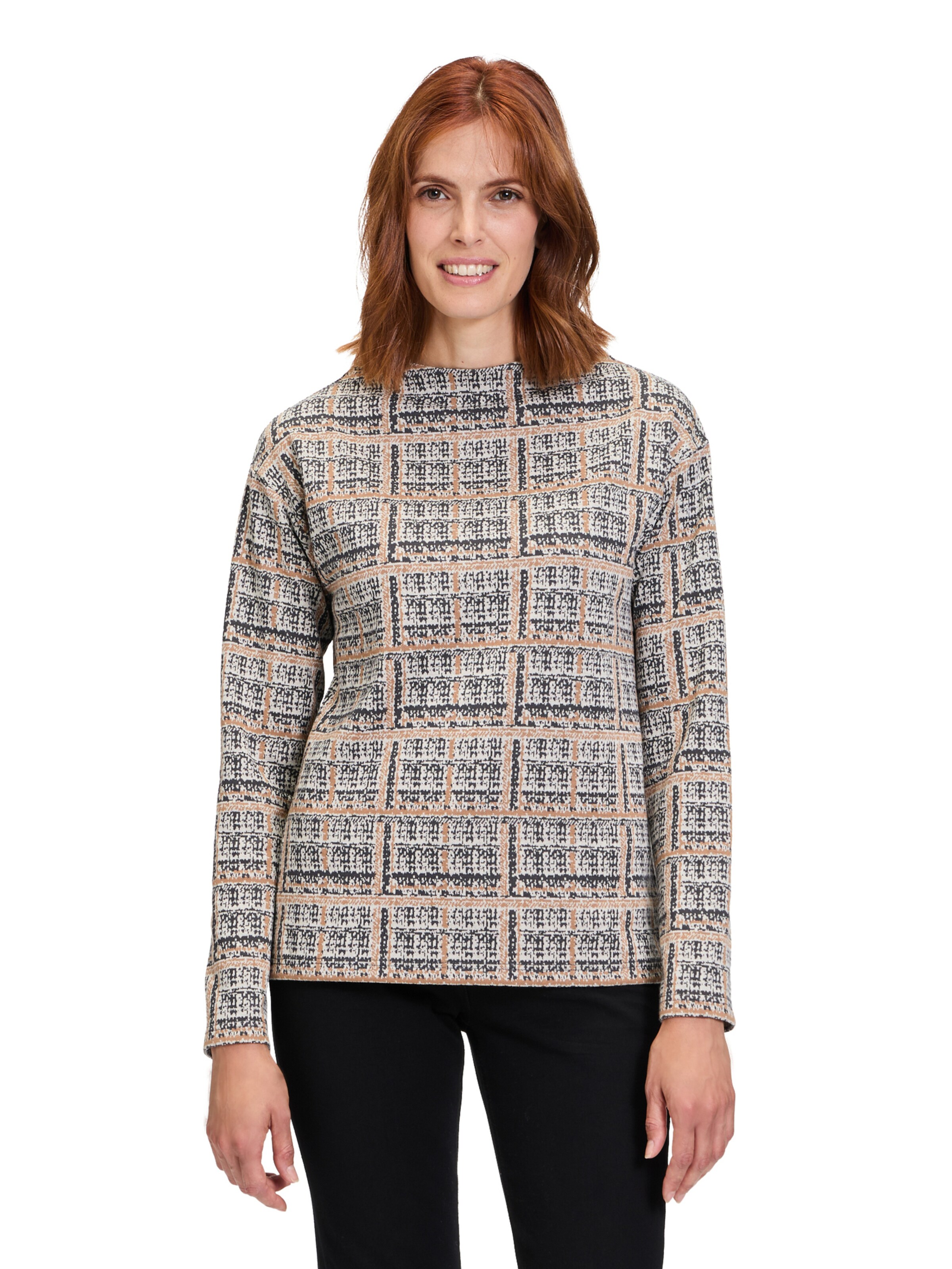 Betty Barclay Sweatshirt mit Kragen in Grau: Vorderseite