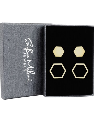 Sofia Milani Earrings 'Hexagon' in Gold