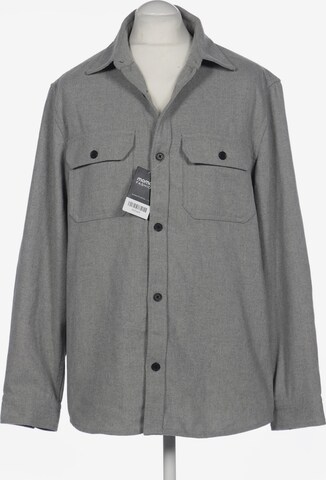 H&M Button Up Shirt in L in Grey: front