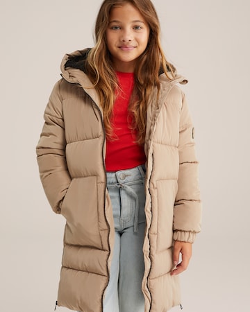 WE Fashion Winter jacket in Beige: front