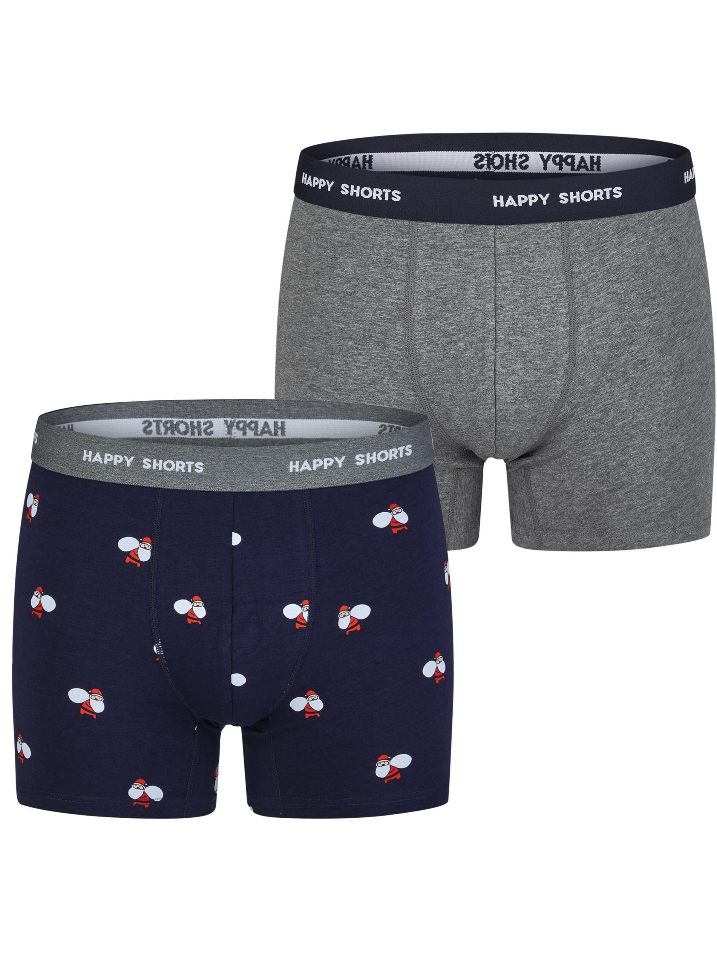 Boxers 'Christmas' Happy Shorts en bleu : devant