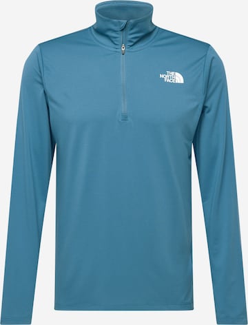 T-Shirt fonctionnel ' 24/7 1/4 Zip Long-Sleeve T-Shirt' THE NORTH FACE en bleu : devant