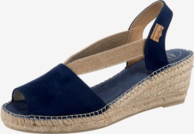 Toni Pons Keilsandalette in dunkelblau, Produktansicht