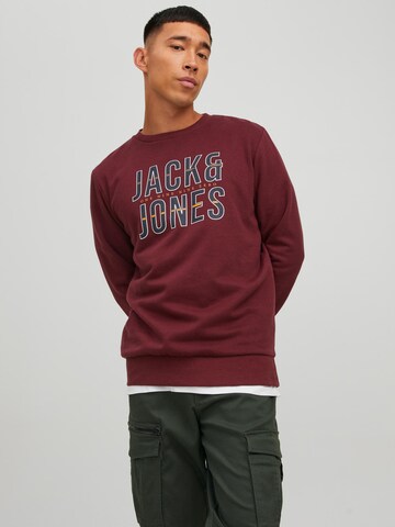 JACK & JONES كنزة رياضية 'Xilo' بلون أحمر: الأمام