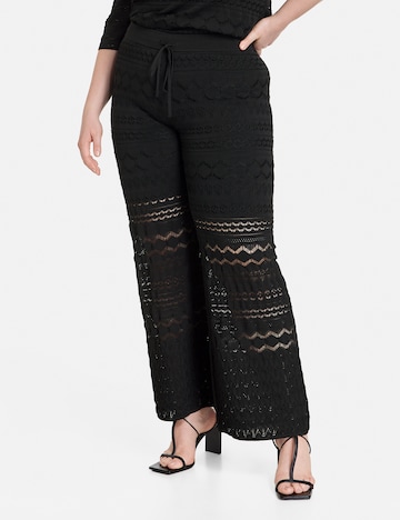 SAMOON Regular Pants in Black: front