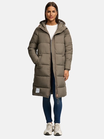 MARIKOO Winter Coat in Brown: front