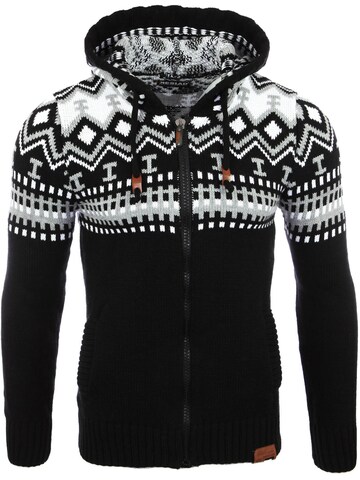 Reslad Strickjacke 'RS3104' in Schwarz: Vorderseite