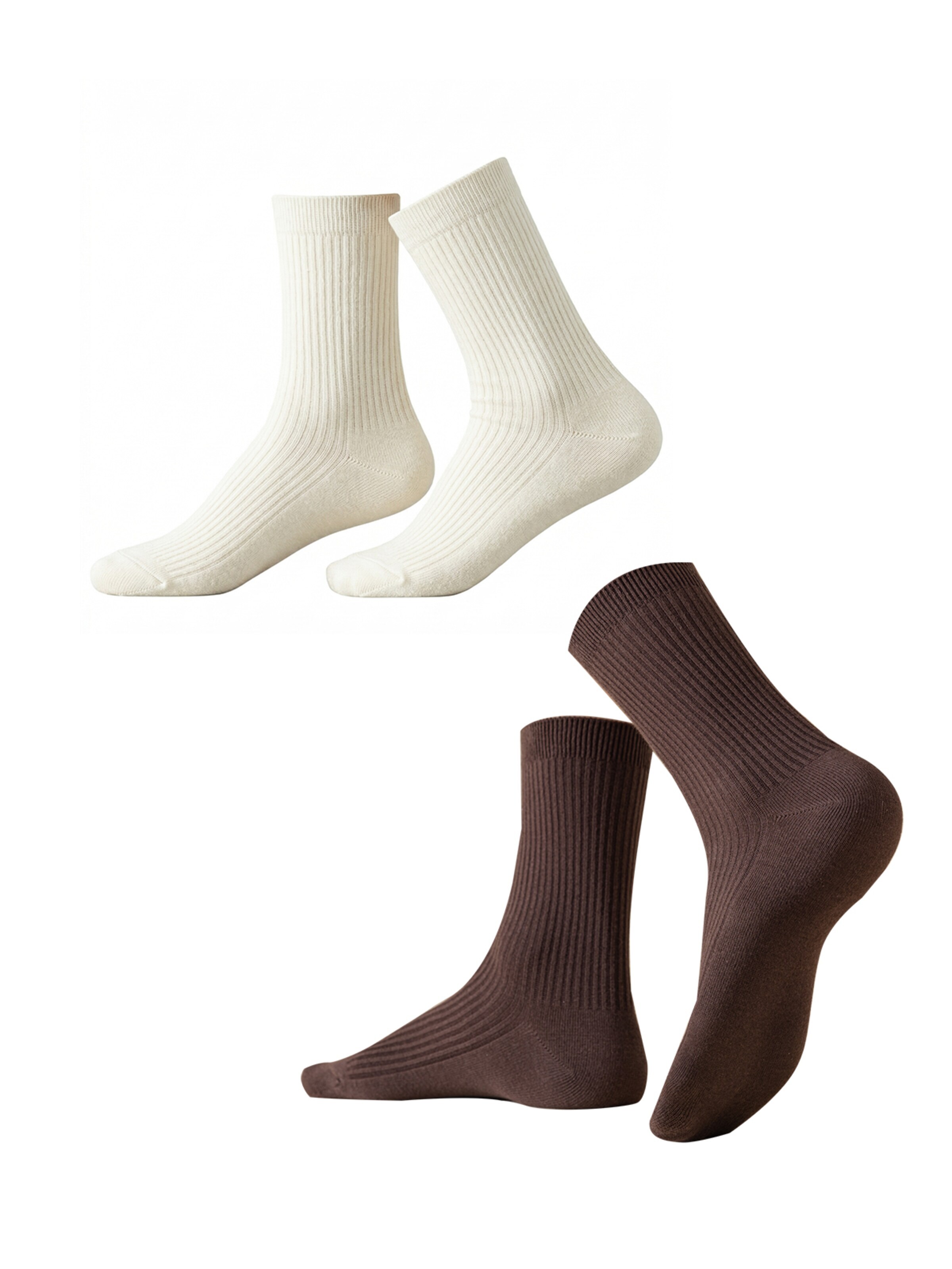Millo Socks 'Cosy Steps Mix' in Brown: front