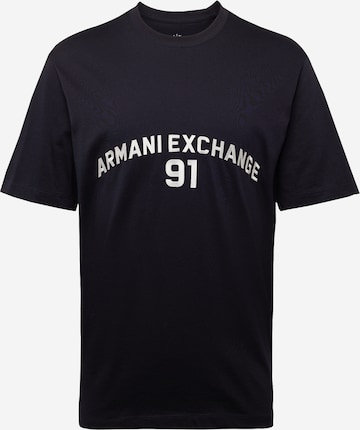 Tricou de la ARMANI EXCHANGE pe albastru: față