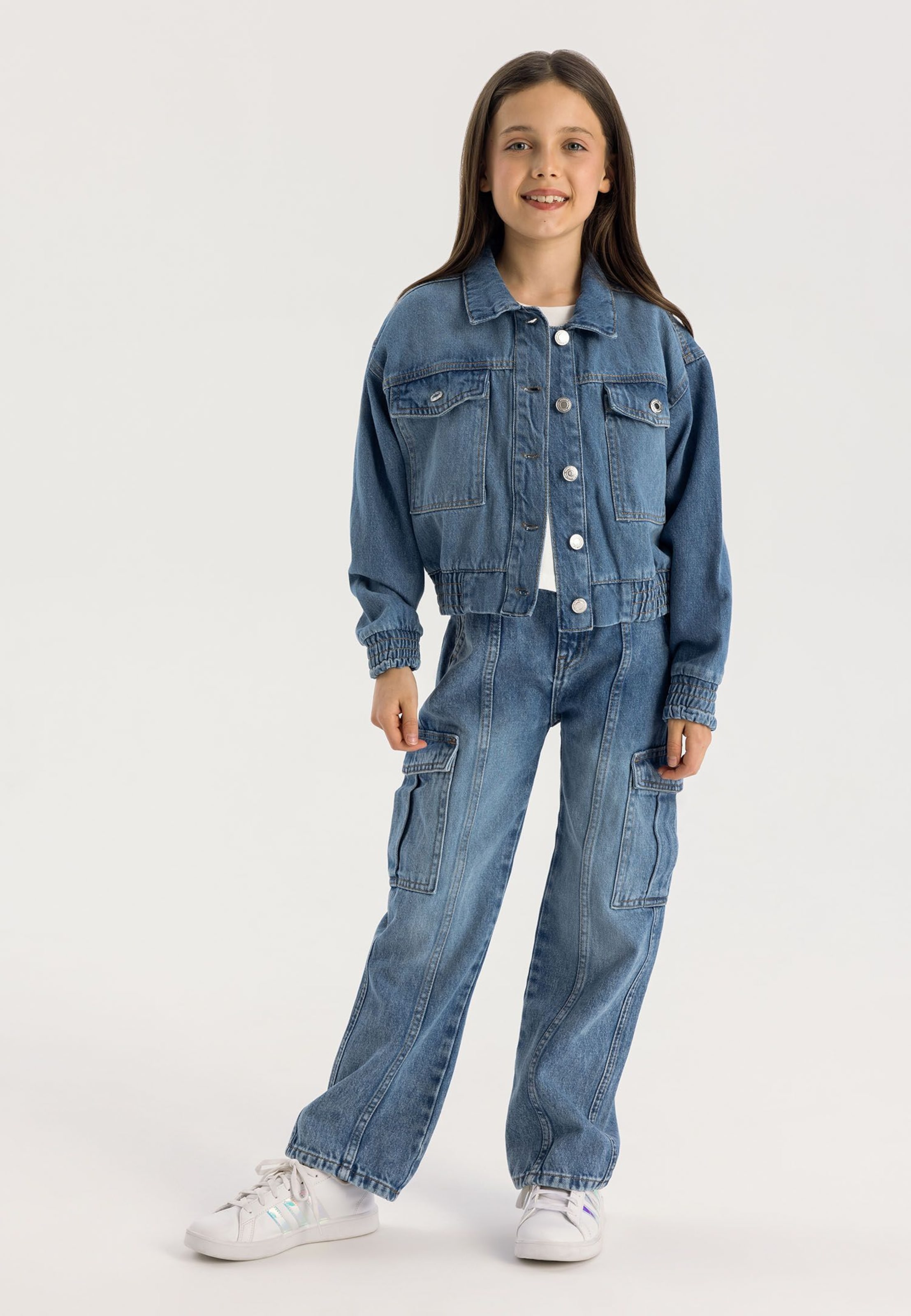 MINOTI Prechodná bunda - Modrá: predná strana