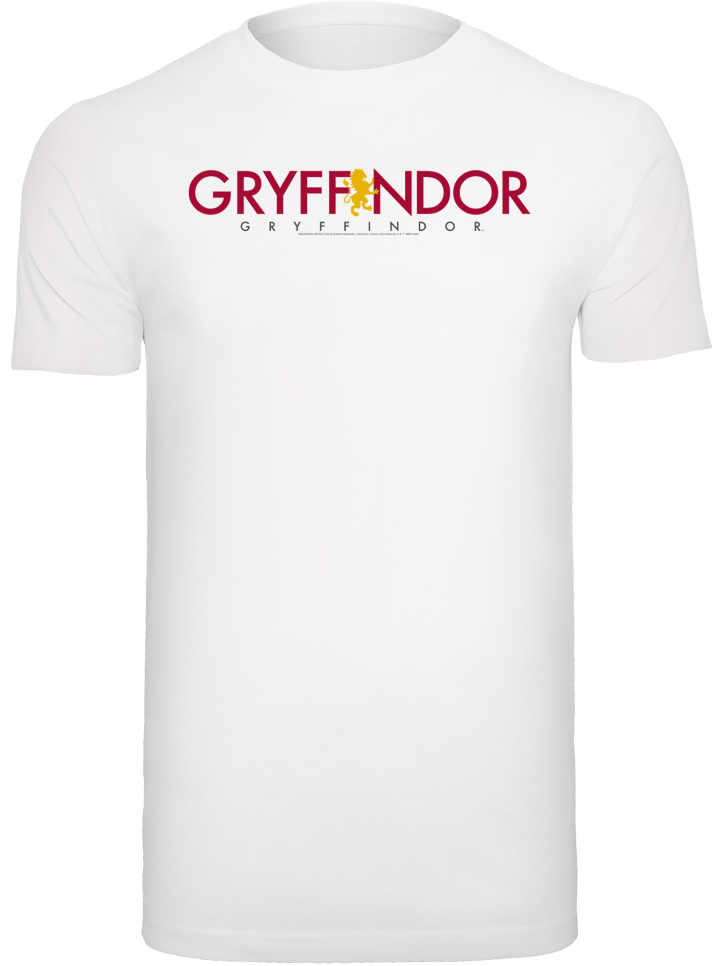 F4NT4STIC Shirt 'Harry Potter Gryffindor' in Wit: voorkant