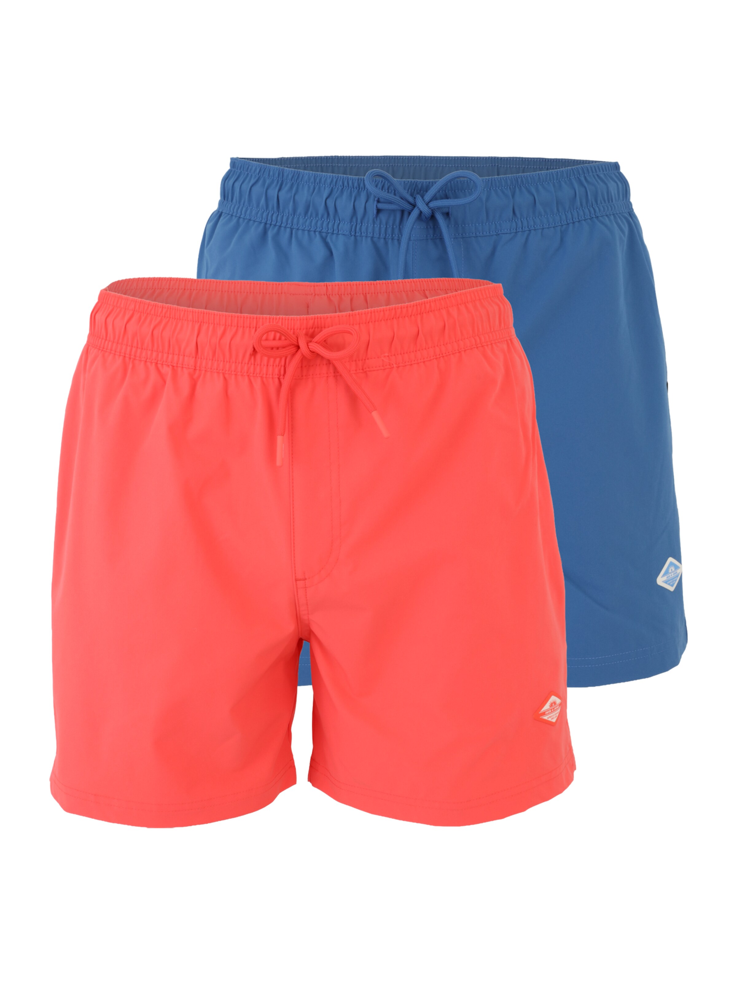 JACK & JONES Zwemshorts 'JPSTMAUI' in de kleur Knalrood / Zwart, Productweergave