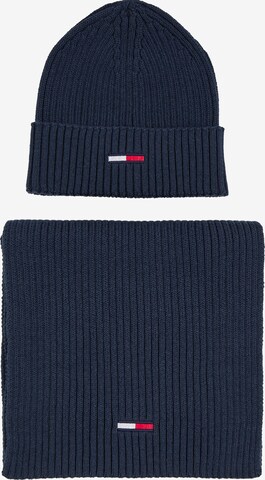 Bonnet Tommy Jeans en bleu : devant