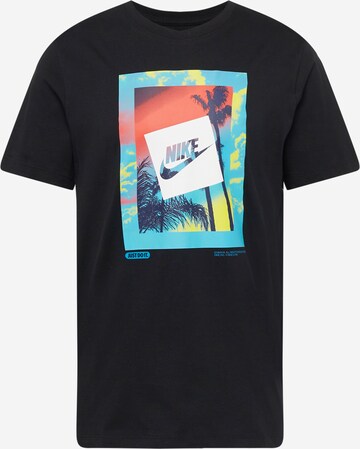 Nike Sportswear - Camiseta 'HEATWAVE' en negro: frente