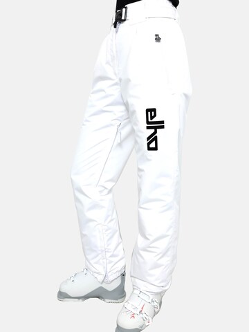 Regular Pantalon outdoor 'Engadin 89' elho en blanc : devant