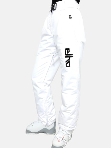 elho Regular Outdoor Pants 'Engadin 89' in White: front