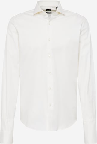 Coupe regular Chemise business 'H-Joe' BOSS Black en blanc : devant