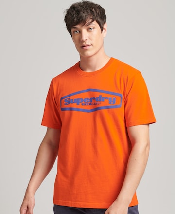 Superdry T-Shirt 'Game On 90s' in Orange: predná strana