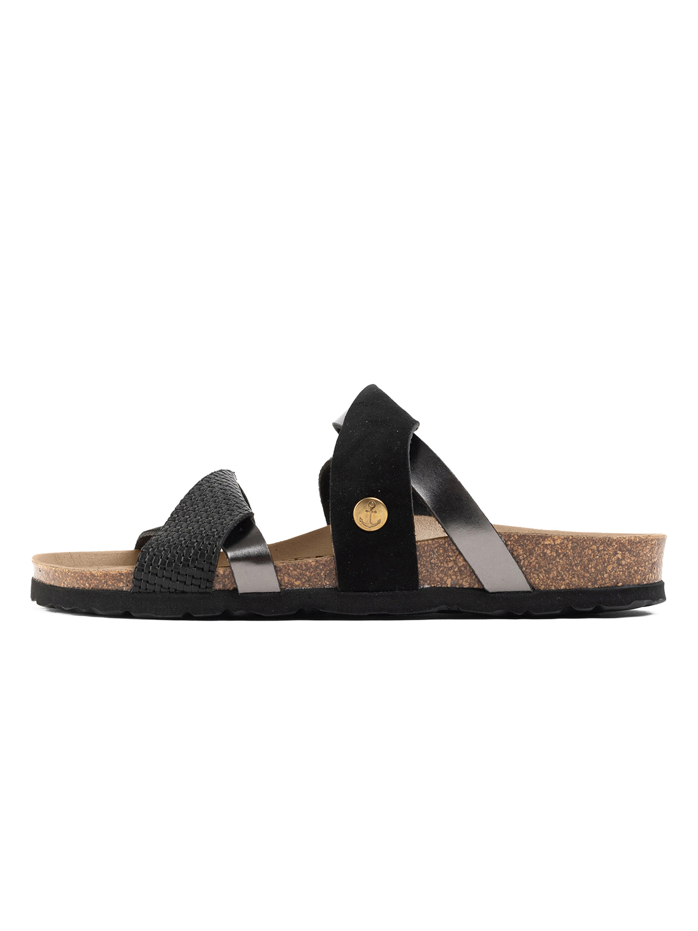 Bayton Mules 'BIARRITZ' in Schwarz: Vorderseite