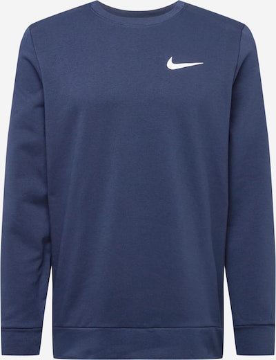 NIKE Sportsweatshirt in dunkelblau / weiß, Produktansicht