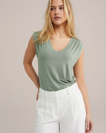 WE Fashion - Camiseta en verde: frente