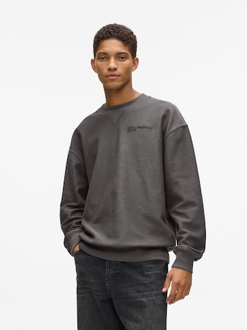 pilka KARL LAGERFELD JEANS Megztinis be užsegimo 'RELAXED INSIDE OUT': priekis