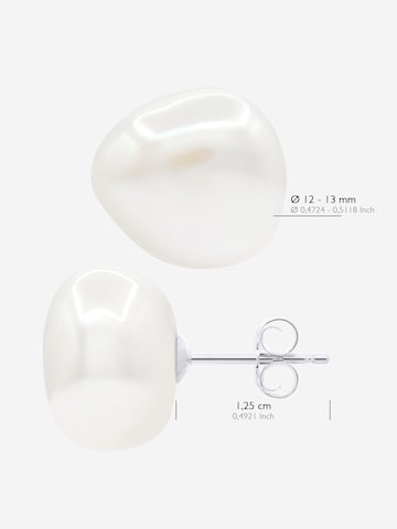 Boucles d'oreilles 'LARIOS' Ateliers Saint Germain en blanc