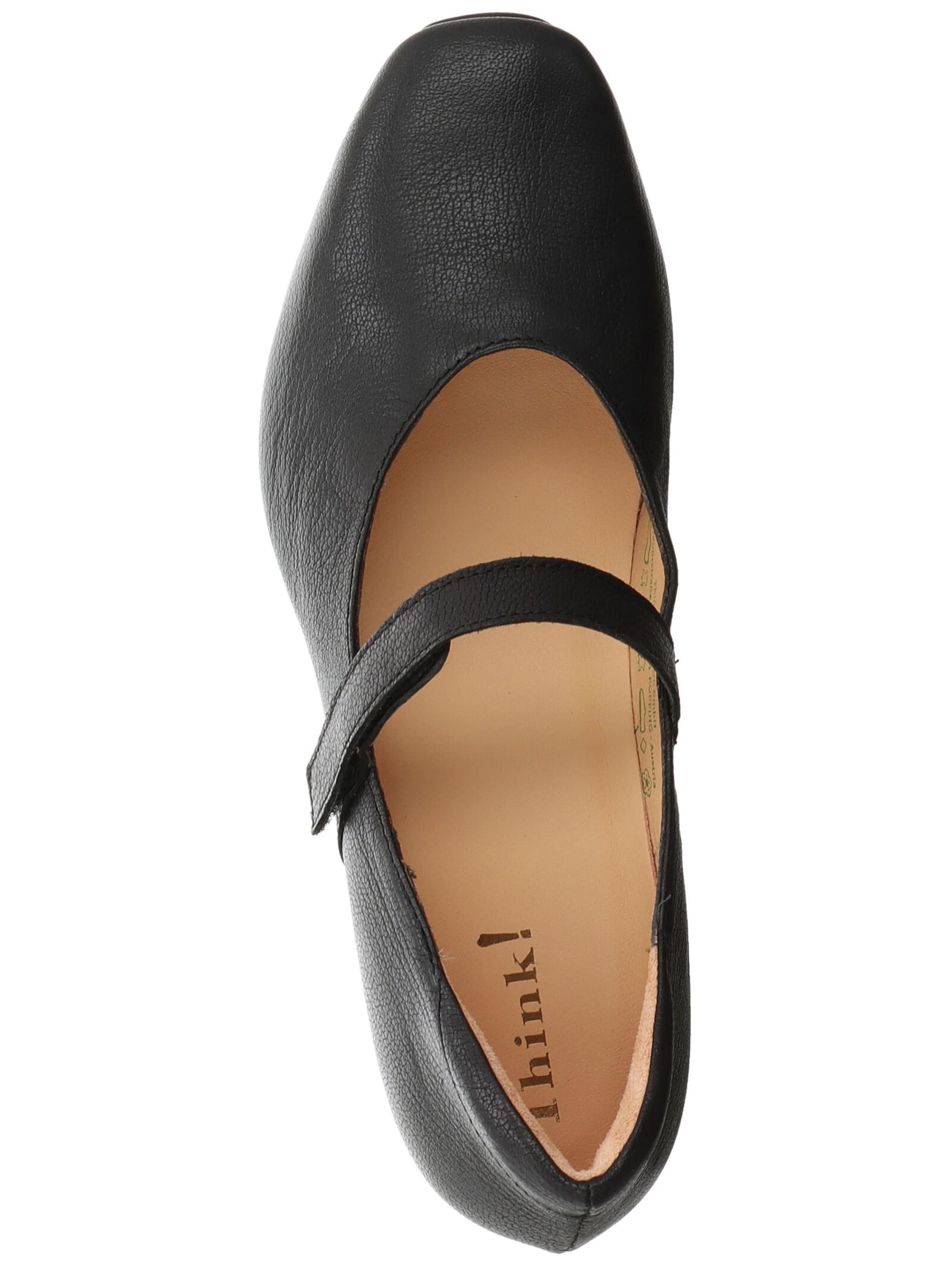 THINK! Riemchenballerina in Schwarz