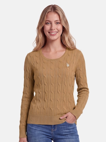 U.S. POLO ASSN. Sweater in Beige: front