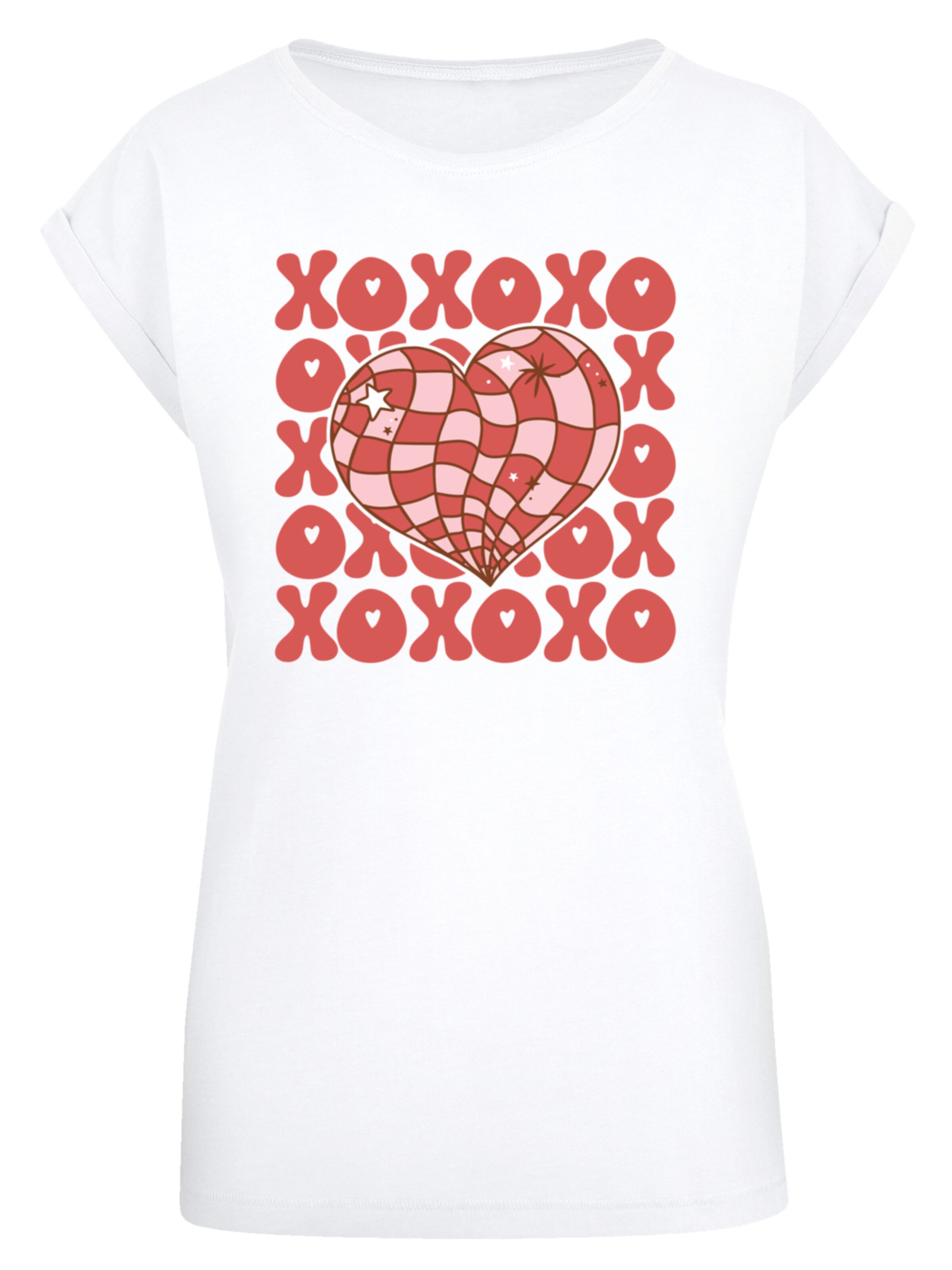 F4NT4STIC Shirt 'XOXO Herz Love' in White: front