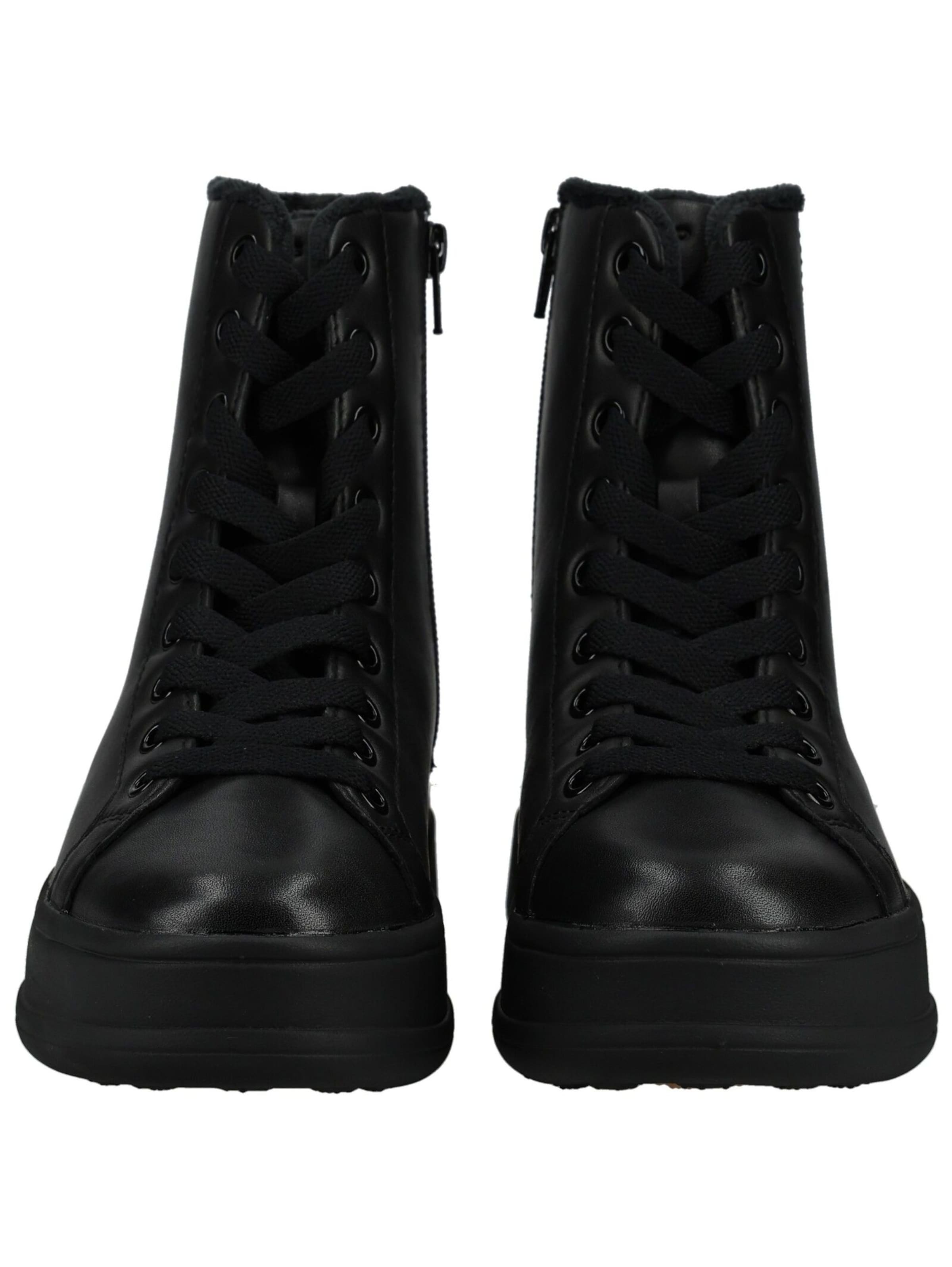 GEOX Schnürstiefelette in Schwarz
