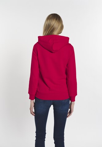 DENIM CULTURE - Sudadera con cremallera 'Yasenia' en rojo