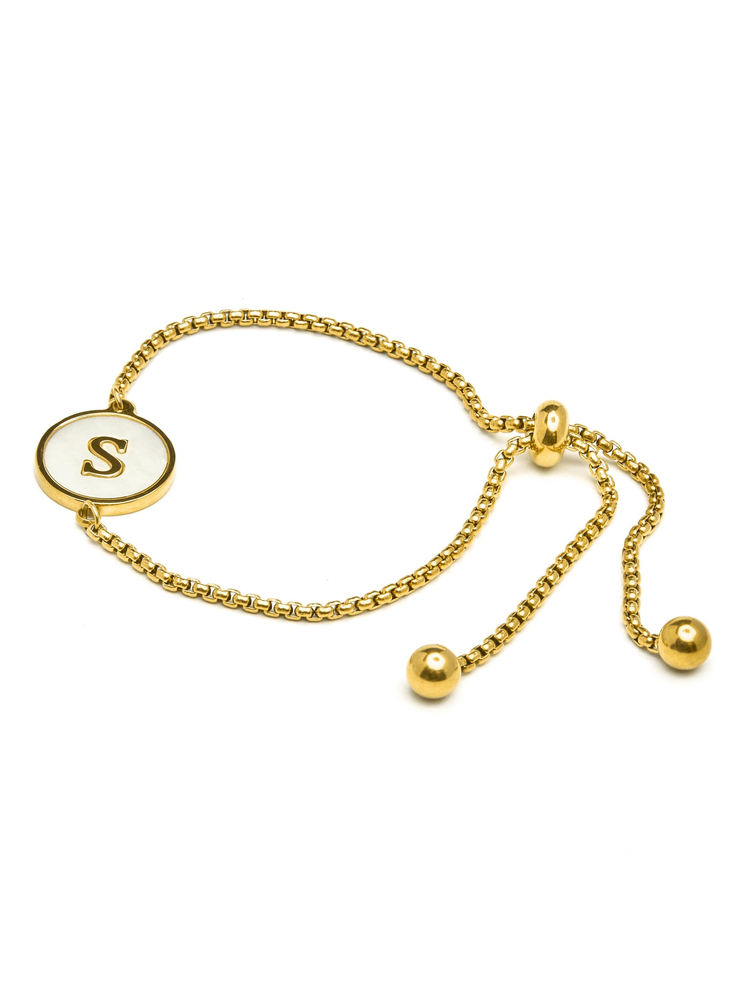 Luxenter - Pulsera 'Alphabet' en oro