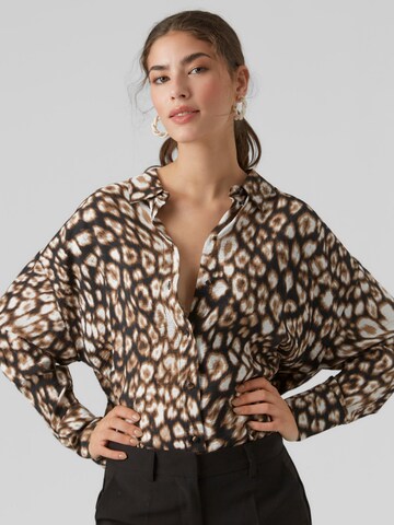 VERO MODA Blouse 'Josie Rika' in Brown