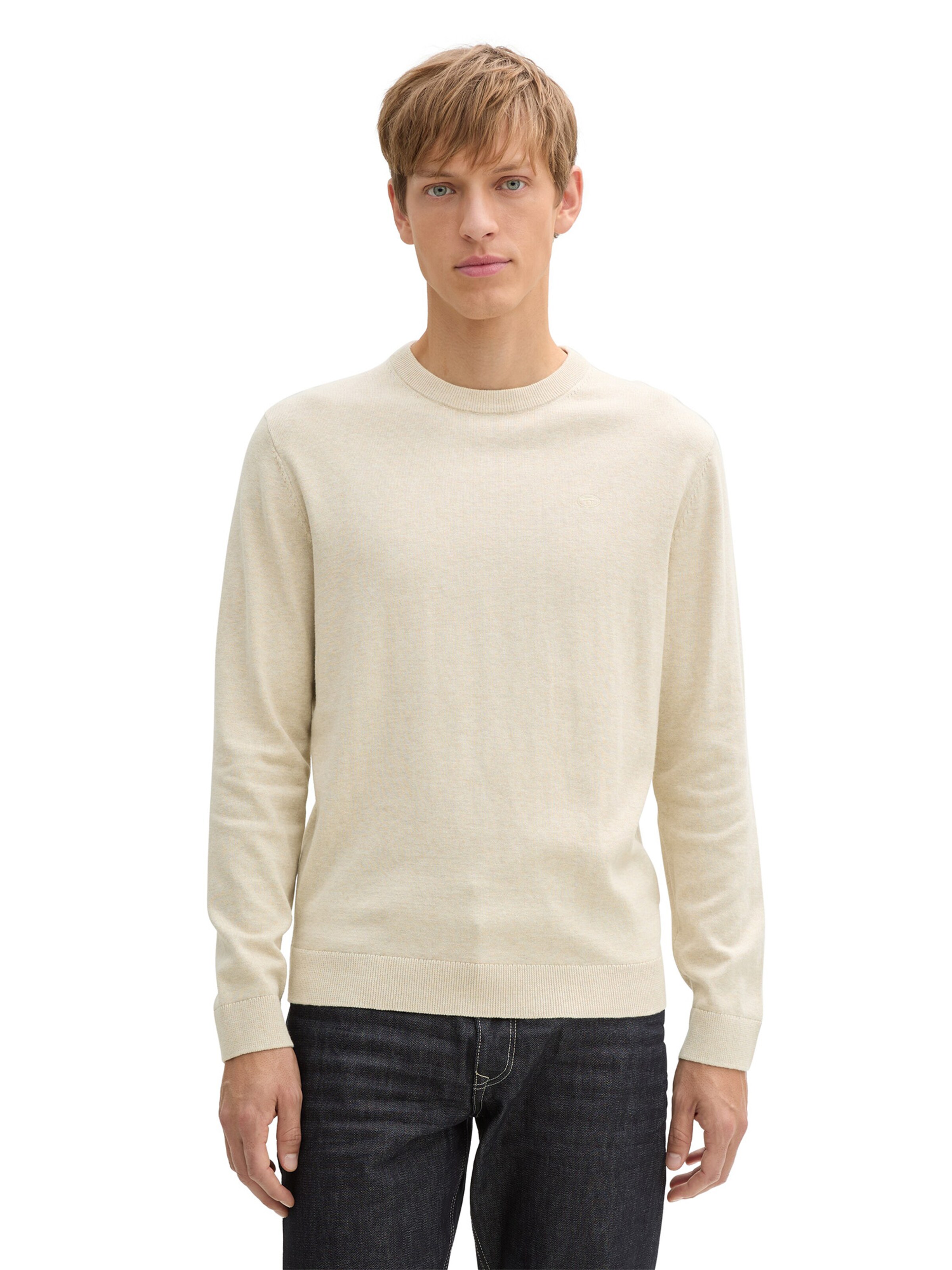 Pull-over TOM TAILOR en beige : devant