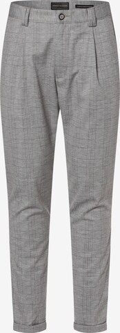 Finshley & Harding Tapered Pleat-Front Pants ' Tyler ' in Grey: front