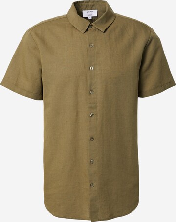 DAN FOX APPAREL Regular fit Button Up Shirt 'Logan' in Green: front