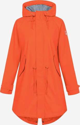 Derbe Raincoat 'Travel Friese' in Orange: front