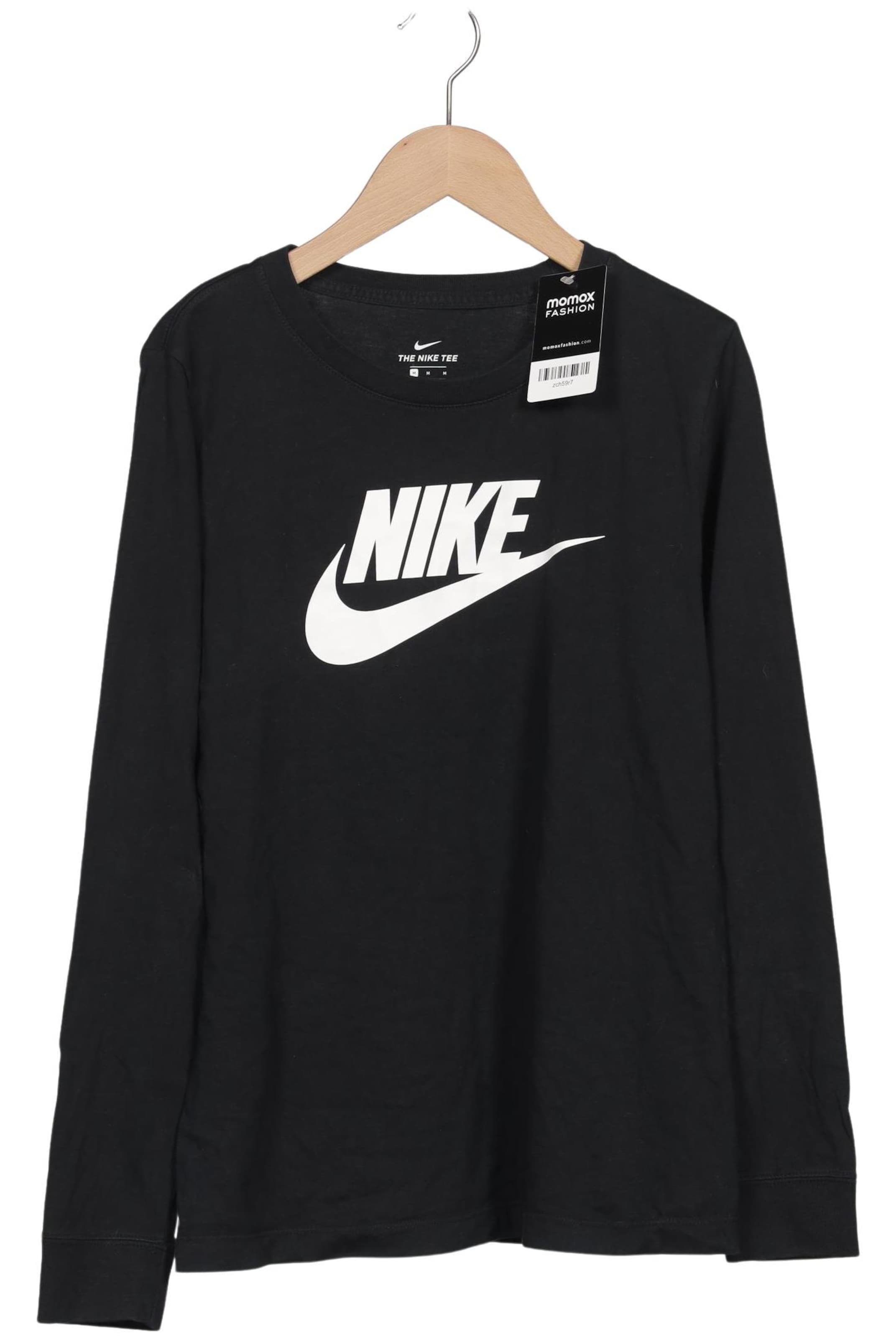 NIKE Langarmshirt M in Schwarz: Vorderseite